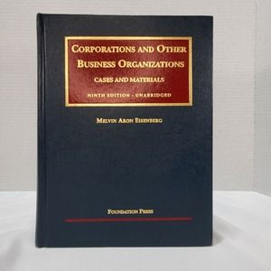 Corporations and other Business Organizations Cases and Materials Ninth Edition